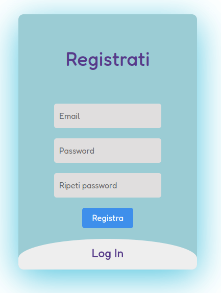 Screen della pagina di login sulla piattaforma di gestione account